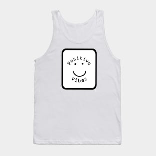 Positivity Vibes Smiley Face Sign Tank Top